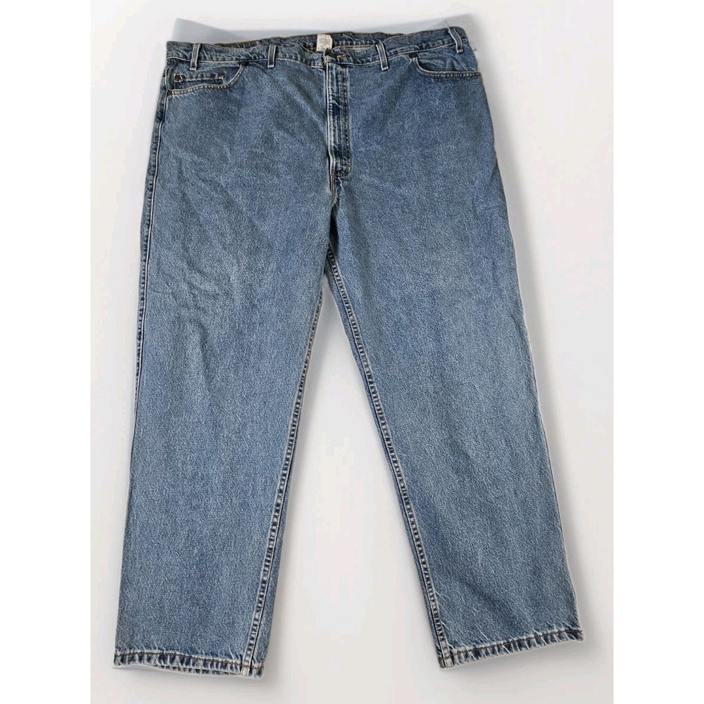 VTG 90s Levis 540 Relaxed Fit Jeans Mens 48x30 Blue Comfort Denim Brown Tab USA